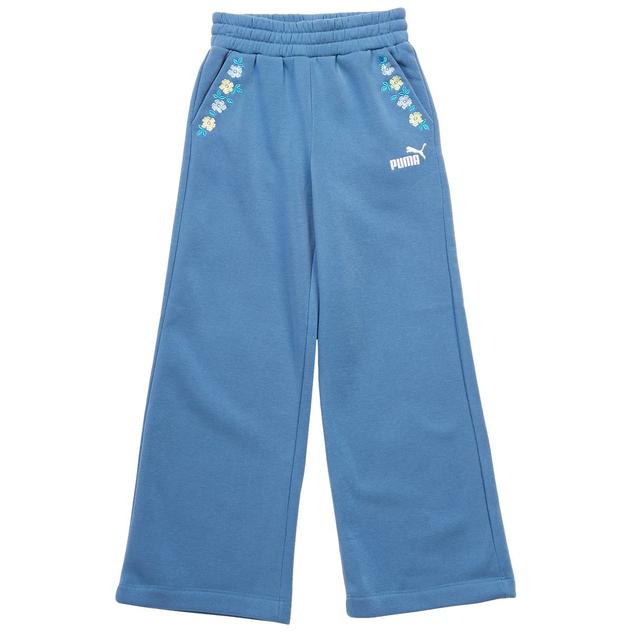 Girls (7-16) Puma® Floral Embroidered Pocket Wide Leg Sweatpants