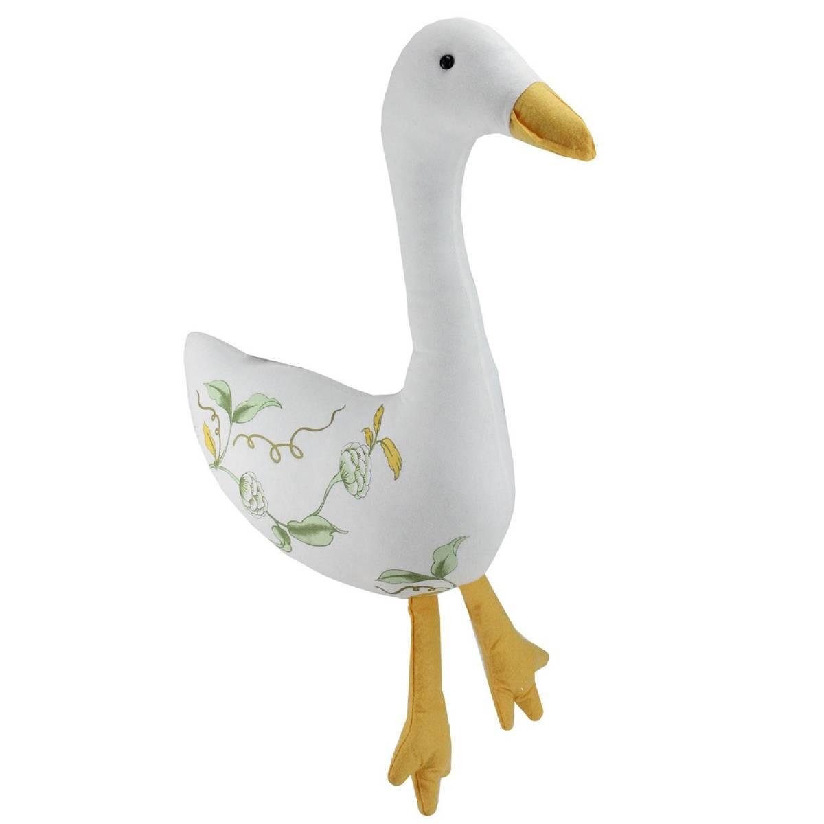 Northlight Seasonal Plush Floral Goose Figurine