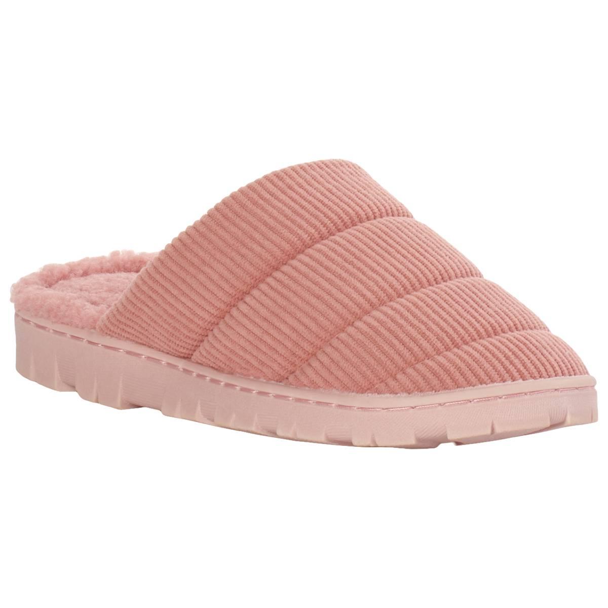 Womens Nanette Lepore Quilted Courdroy Slide Slippers