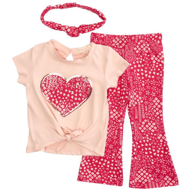 Baby Girl (12-24M) BTween® Heart Top & Yummy Flare Leggings Set