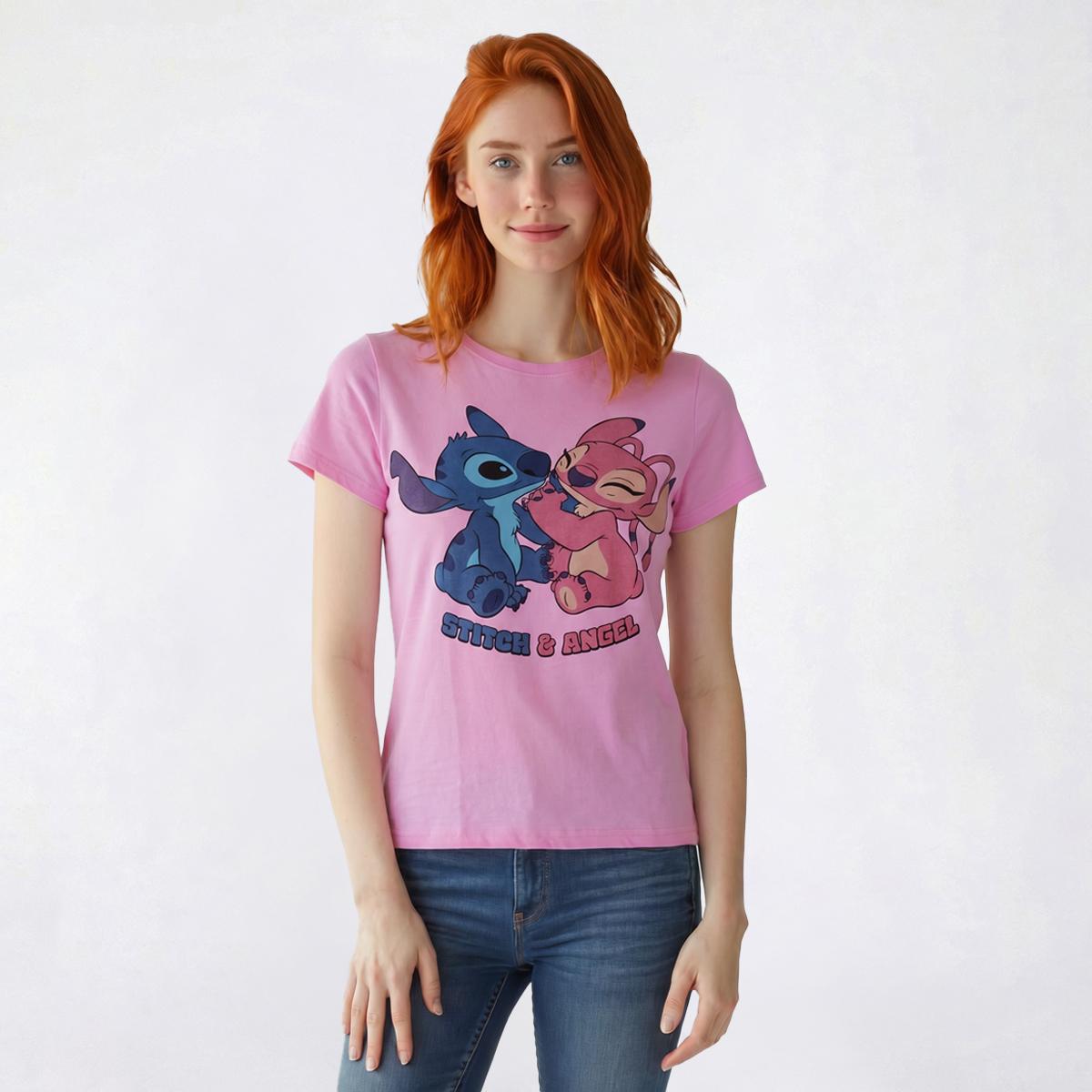 Juniors Freeze Stitch/Angel Hug Girlfriend Tee