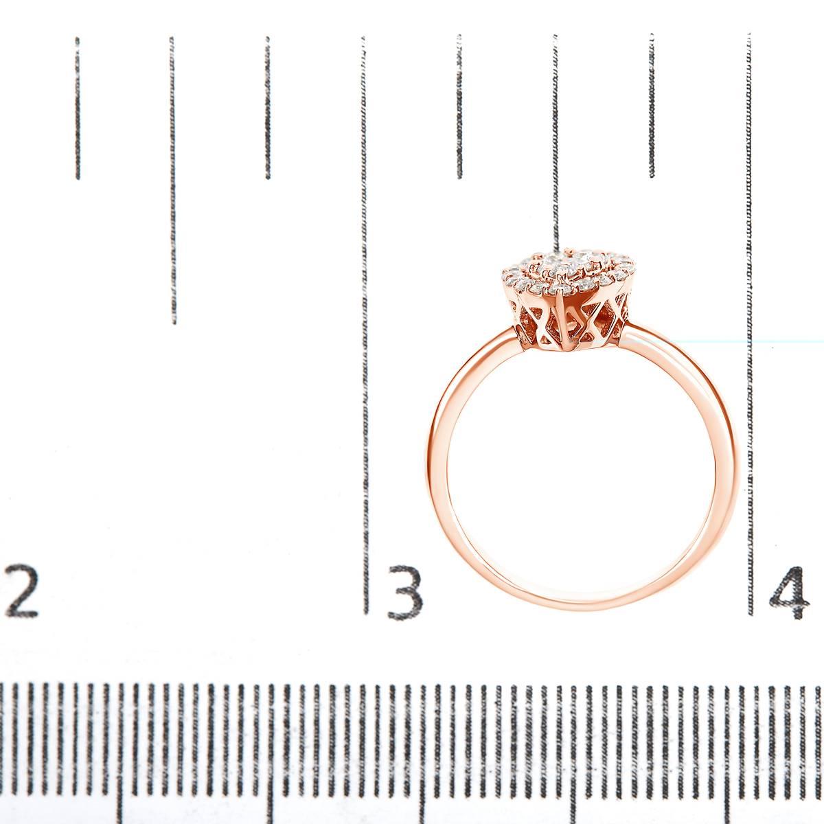 Haus of Brilliance 10kt. Rose Gold 3/8ctw. Diamond Pear Ring