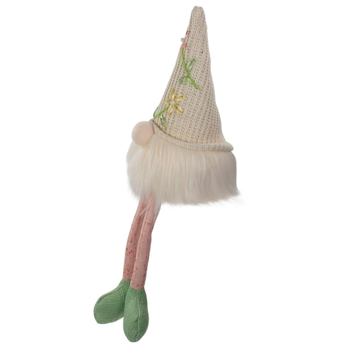 Northlight Seasonal Lighted Sitting Floral Gnome Figurine