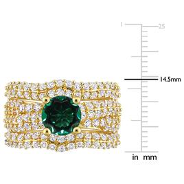 Gemstone Classics™ Lab Created Emerald & Sapphire Bridal Set
