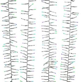 Kurt S. Adler 15.7ft. RGB LED Cluster Garland Christmas Lights