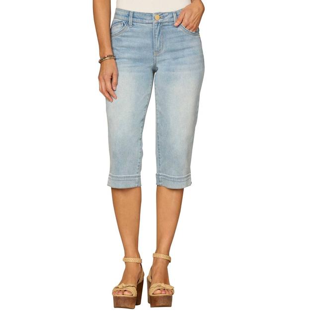 Womens Democracy “Ab”solution® Mid Rise Side Slit Jean Capris