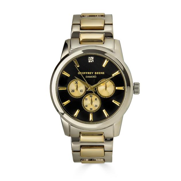 Mens Geoffrey Beene® Two-Tone Gold Bracelet Watch - GBA0011TTG
