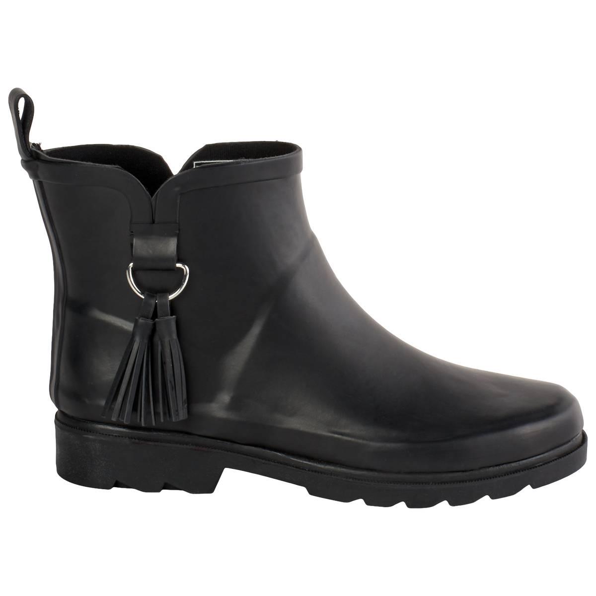 Womens Capelli New York Ankle Rain Boots with Tassels