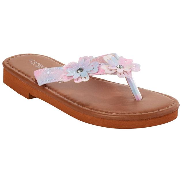 Big Girls Capelli® New York Ombre 3D Flower Flip Flops
