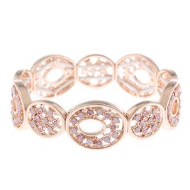 Gloria Vanderbilt Rose Gold-Tone Pink Stretch Bracelet