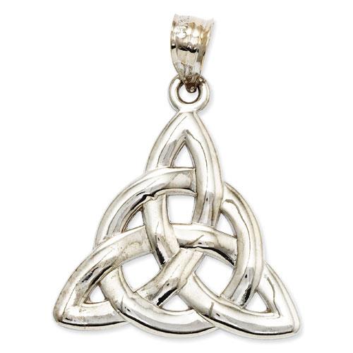 Unisex Gold Classics(tm) 14kt. White Gold Trinity Pendant