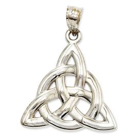 Unisex Gold Classics(tm) 14kt. White Gold Trinity Pendant
