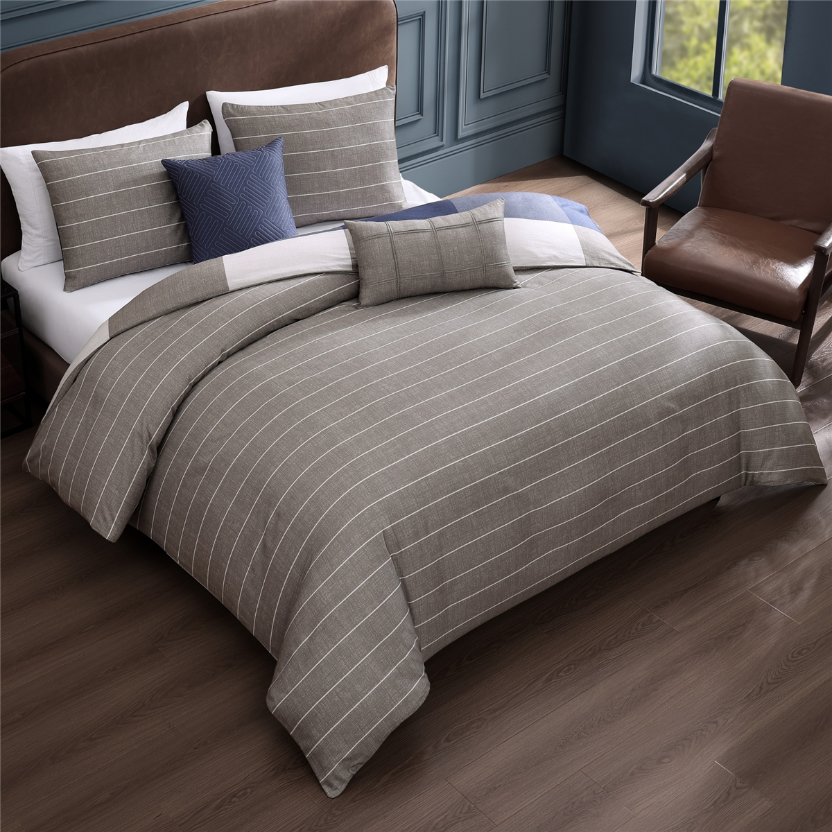 Bebejan Checkered 5pc. Reversible Comforter Set