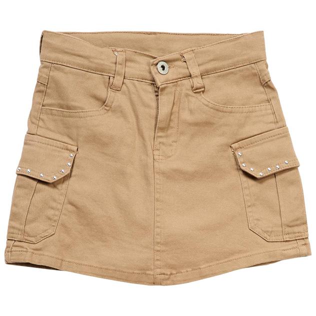Girls (7-16) Star Ride® Woven Twill Studded Cargo Skorts