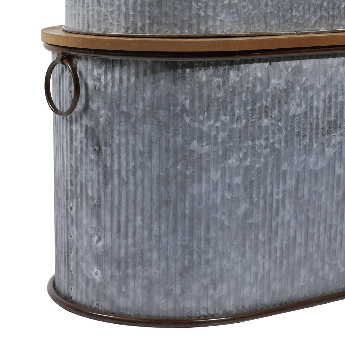 9th & Pike® Farmhouse Silver Entryway Storage Bench Set of 3