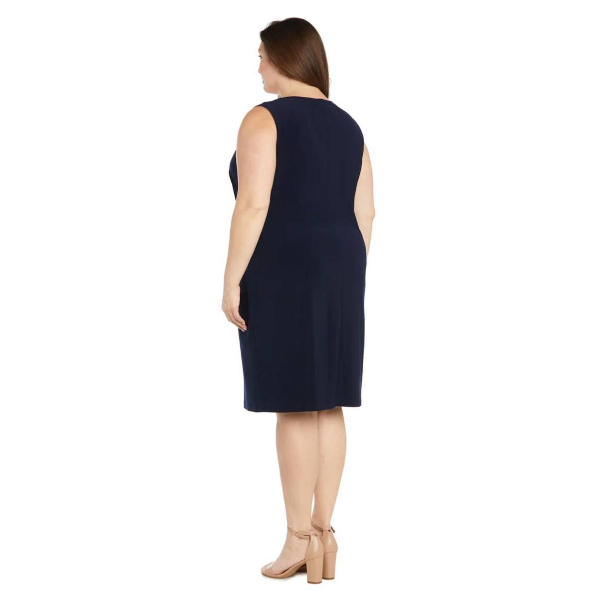Plus Size R&M Richards Floral Threadwork Jacket Dress