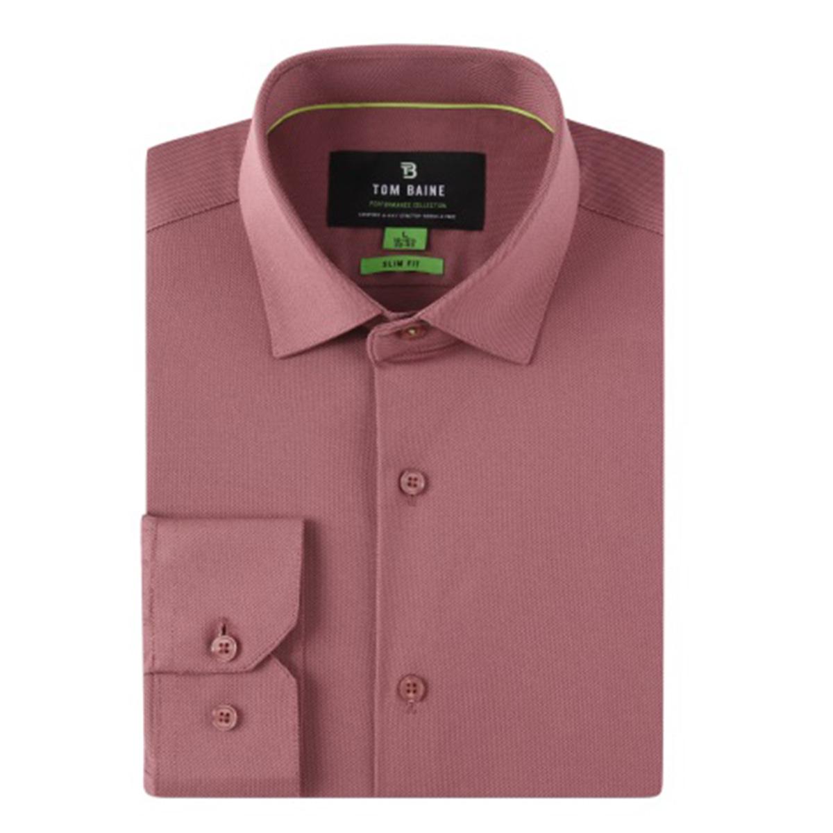 Mens Tom Baine Slim Fit Performance Dress Shirt - Rust