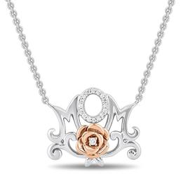 Enchanted by Disney Sterling Silver Rose Gold Belle Mom Pendant