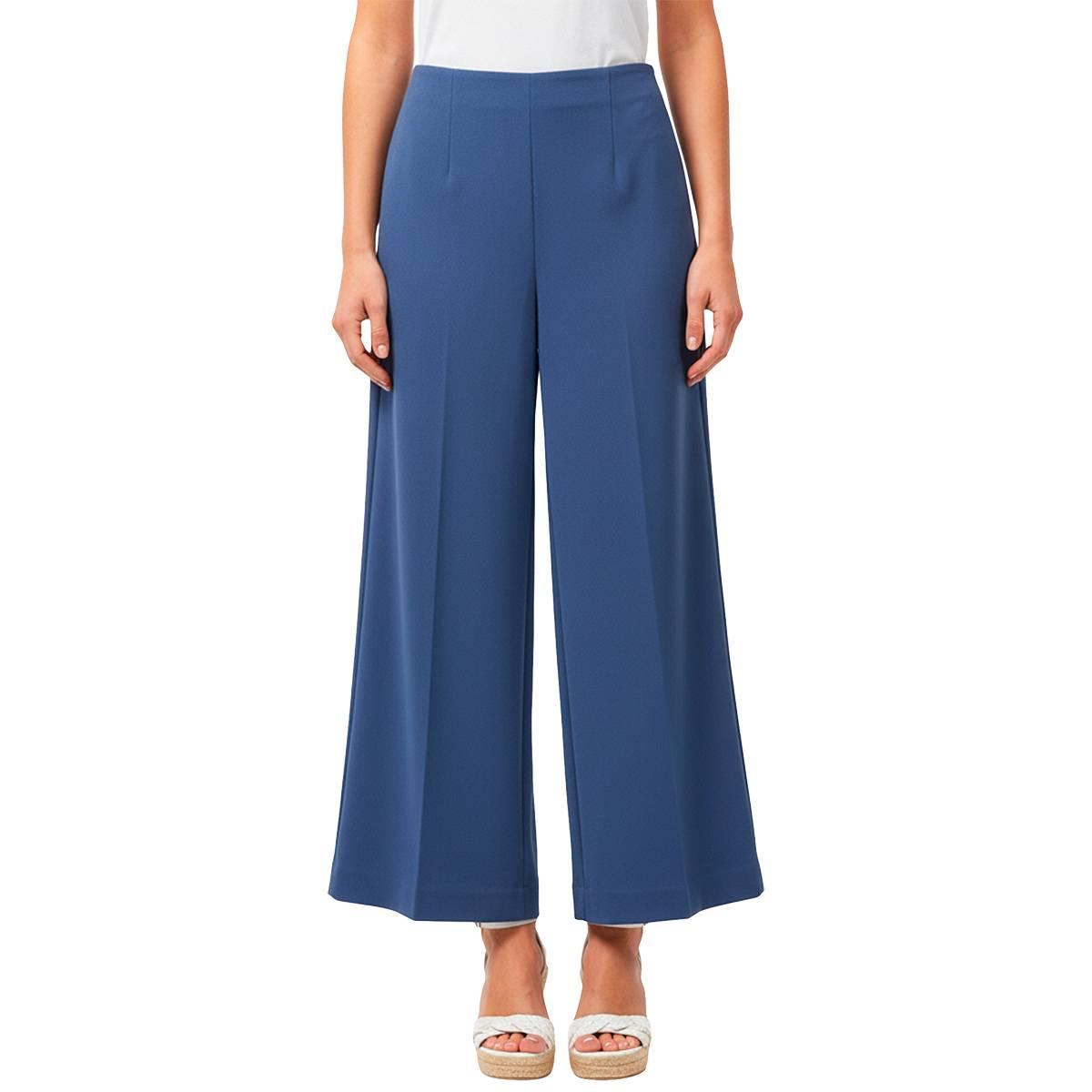 Womens AK Anne Klein Pull On Seam Wide Leg Crop Dress Pants