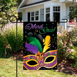 Northlight Seasonal Mardi Gras Mask Outdoor Garden Flag