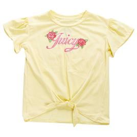 Girls (7-16) Juicy Couture Tie Front Flower Logo Tee