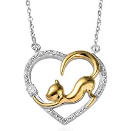 Nova Star(R) 1/10ctw. Lab Grown Diamond Cat in Heart Pendant