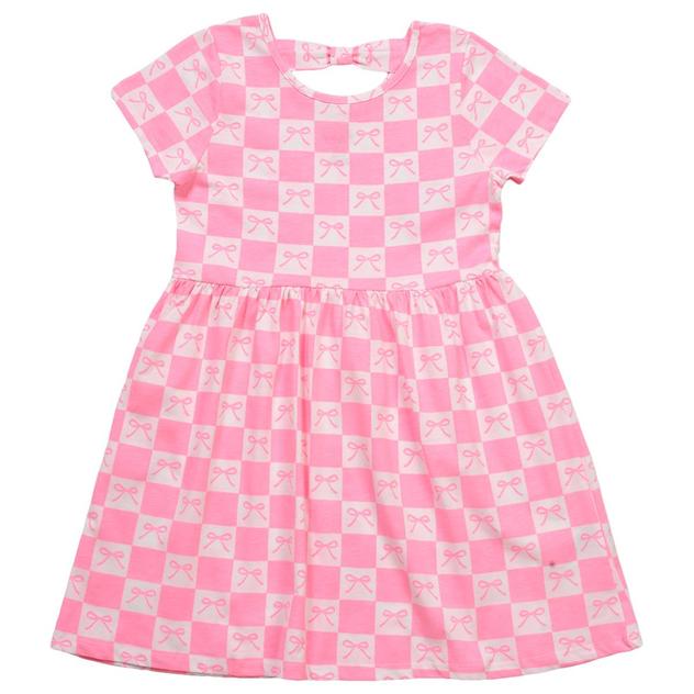 Girls (7-12) Freestyle Revolution Bow Checkered Dress
