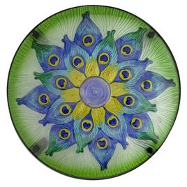 Northlight Seasonal 19in. Peacock Flower Tail Patio Side Table