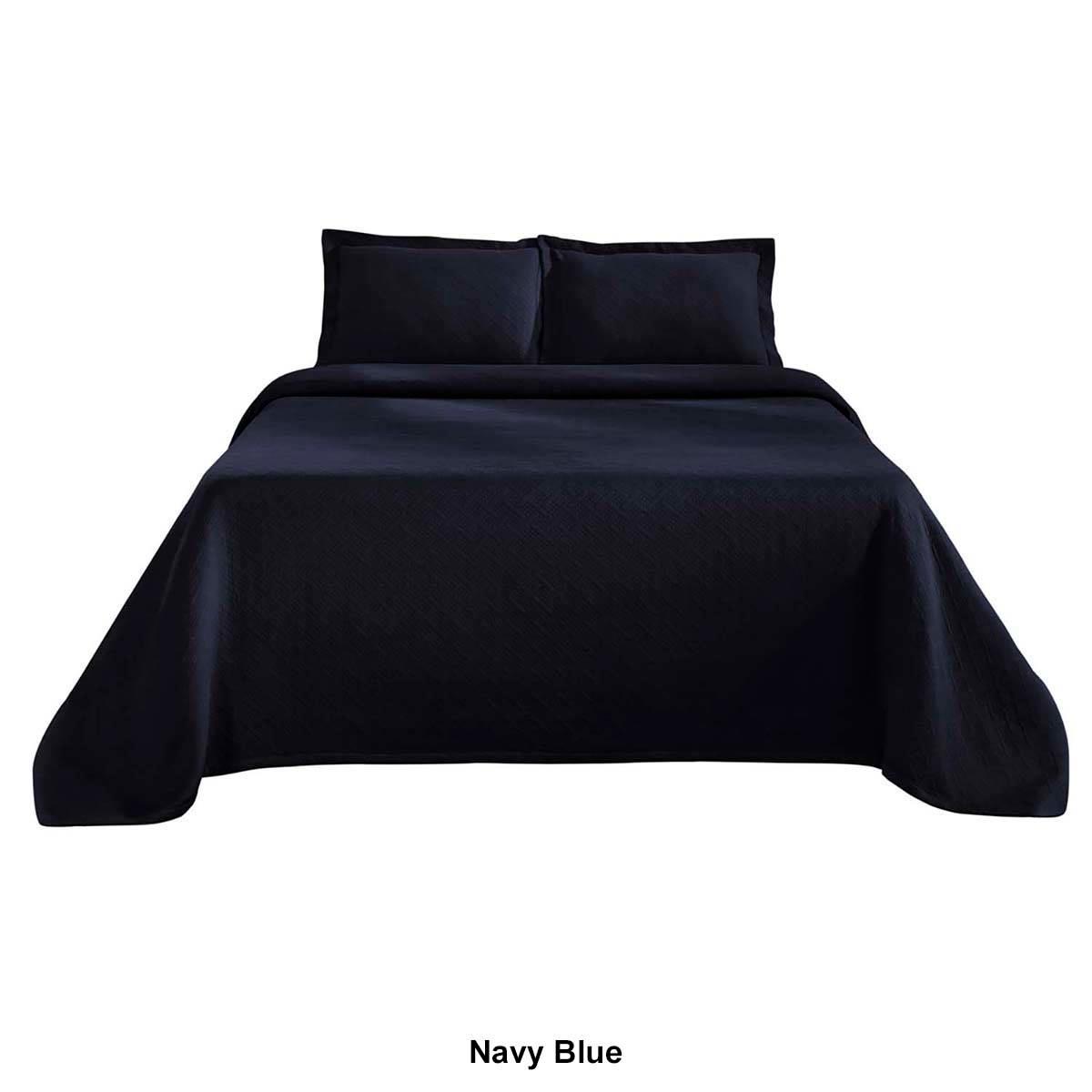 Superior Jacquard Matelassé Cotton Basketweave 3pc. Bedspread Set