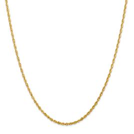 Unisex Gold Classics(tm) 2.25mm. 14k Diamond Cut Light Rope Necklace