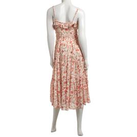 Juniors Trixxi Viney Floral Gauze Smock Ruffle Bodice Midi Dress