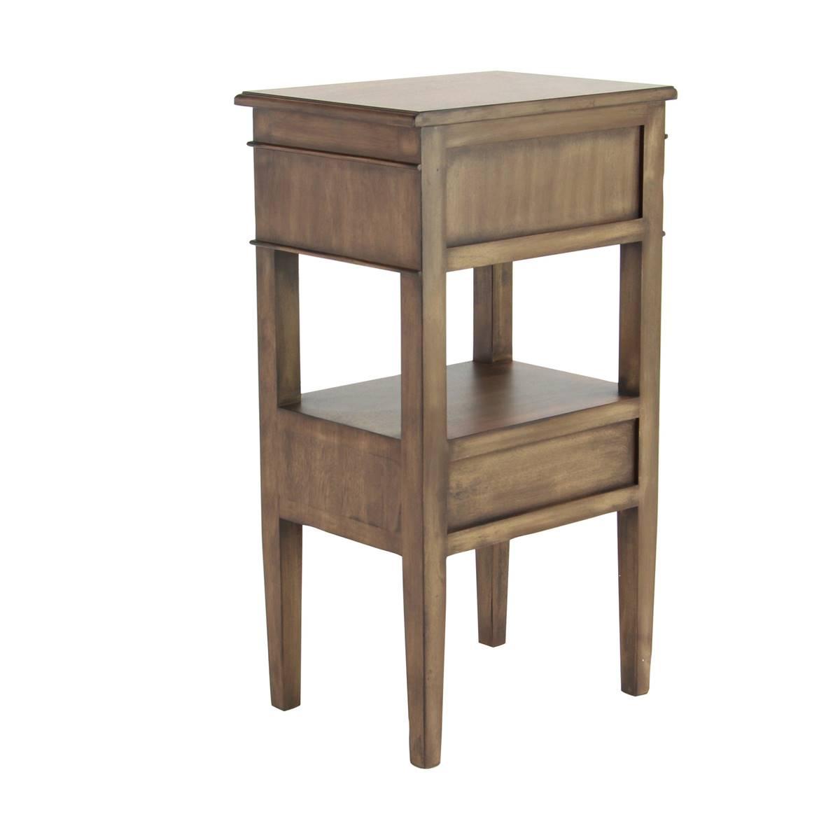 9th & Pike® Brown Pine Traditional Accent Table