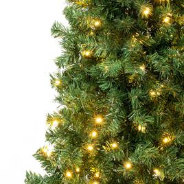 National Tree Linden Spruce Wrapped Tree w/ 150 Warm LED Lights