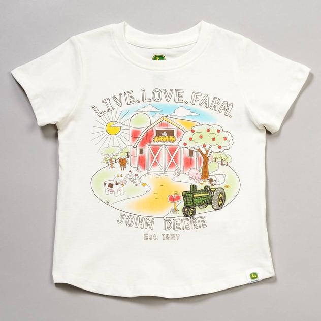 Toddler Girl John Deere Live Love Farm Short Sleeve Tee