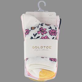 Womens Gold Toe(R) 6pk. Floral Quarter Socks