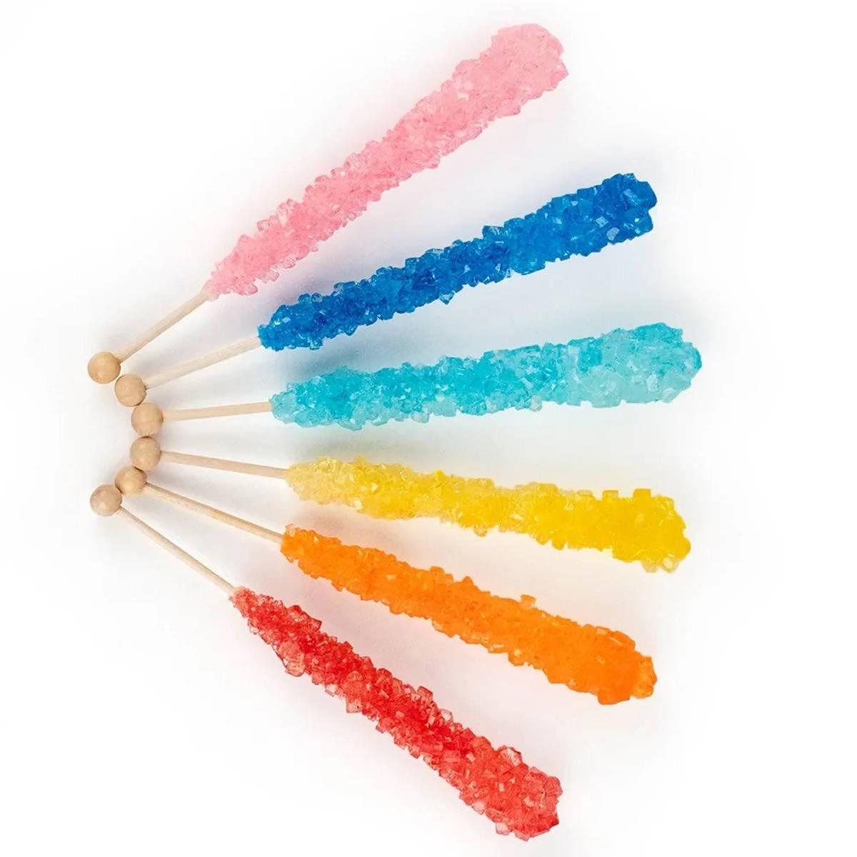 Boscov''s 6pc. Wrapped Assorted Flavors Rock Candy on a Stick