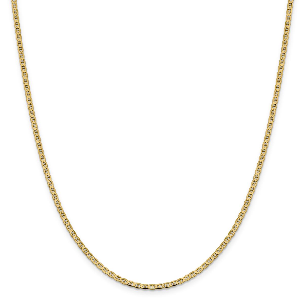 Gold Classics(tm) 2.4mm. Concave Anchor Chain Necklace
