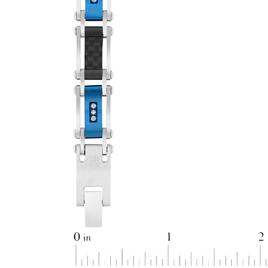 Mens Nova Star® Forged 1/10ctw. Lab Grown Diamond Link Bracelet