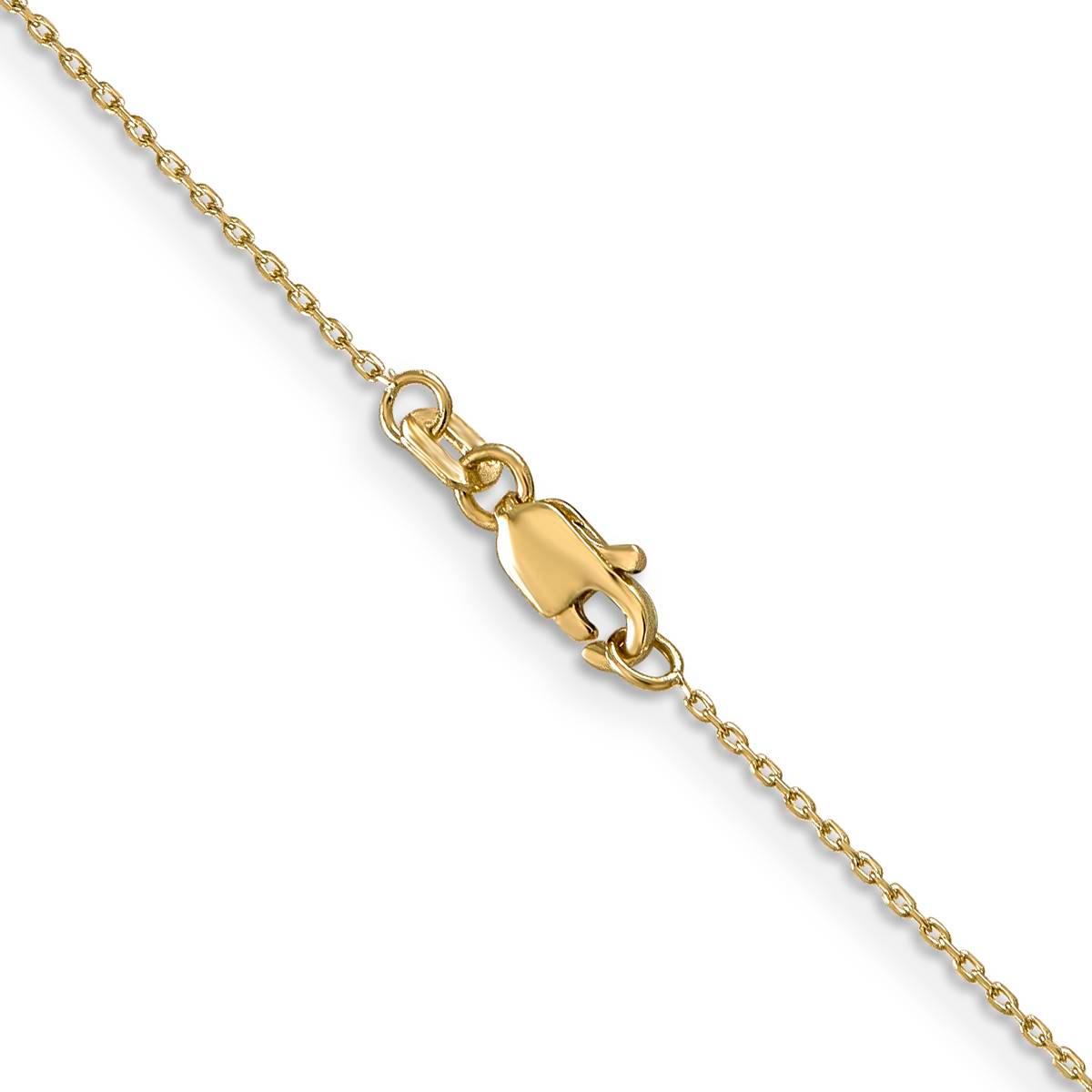 Unisex Gold Classics™ .8mm. Diamond Cut 14in. Necklace w/Lobster