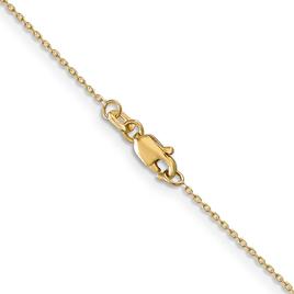 Unisex Gold Classics™ .8mm. Diamond Cut 14in. Necklace w/Lobster