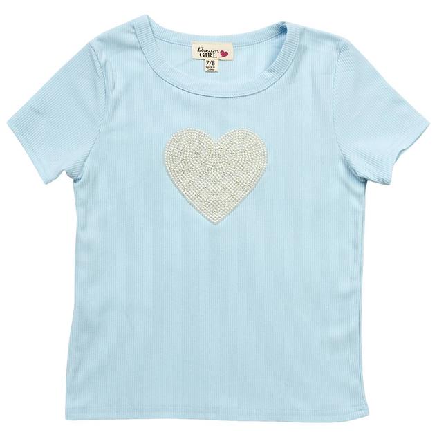 Girls (7-16) Dream Girl Short Sleeve Pearl Heart Tee