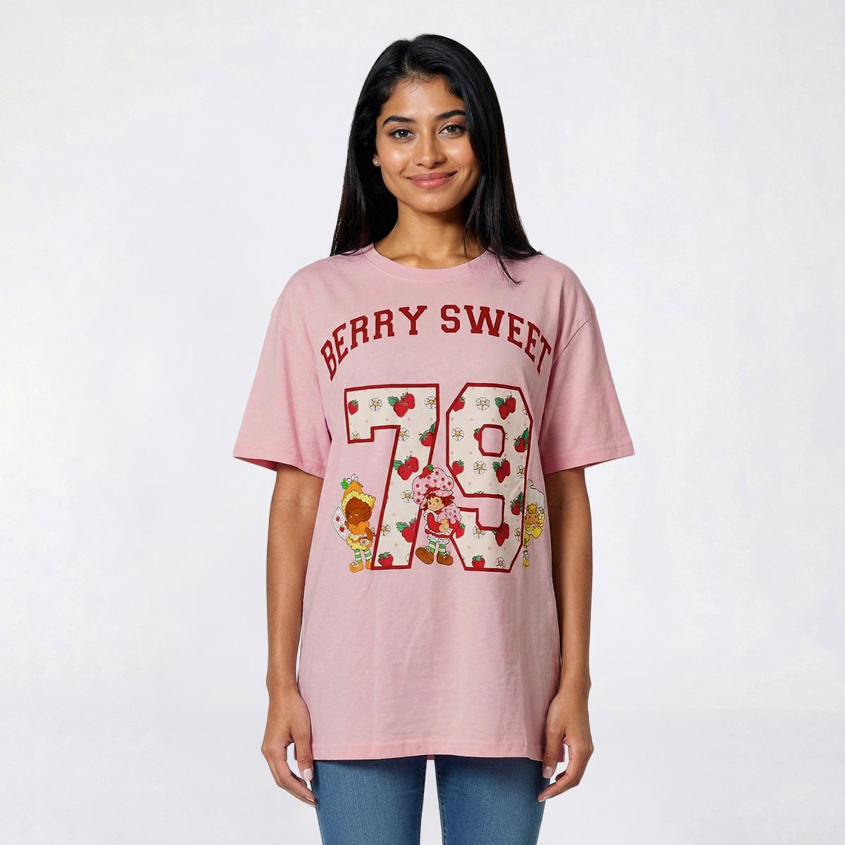 Juniors Plus Strawberry Shortcake Berry Sweet Boyfriend Tee