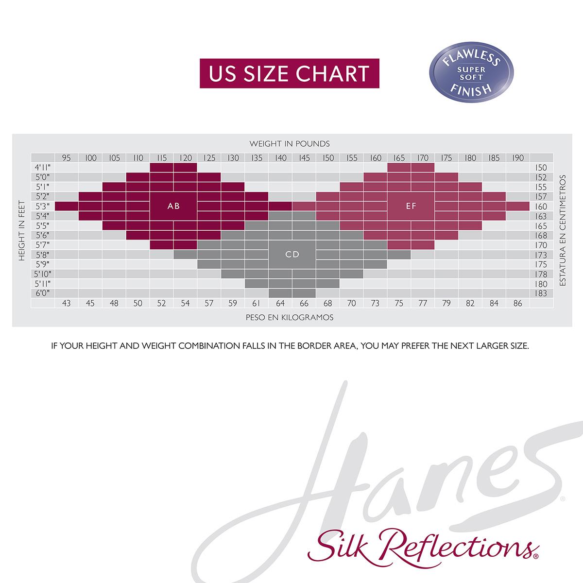Womens Hanes® Silk Reflections Regular Panty Sheer Toe Pantyhose