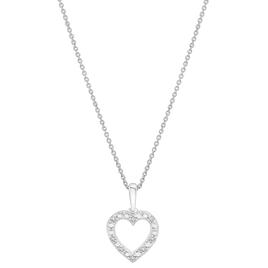 Diamond Classics(tm) Sterling Silver 1/20ctw. Diamond Heart Pendant