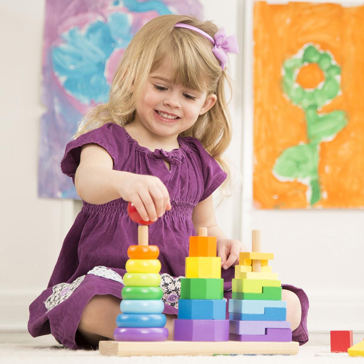 Melissa &amp; Doug® Geometric Stacker Building Set