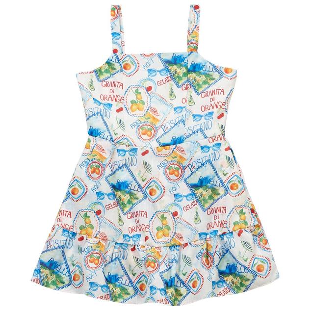 Girls (7-16) Rare Editions Sleeveless Italian Postcard Dress
