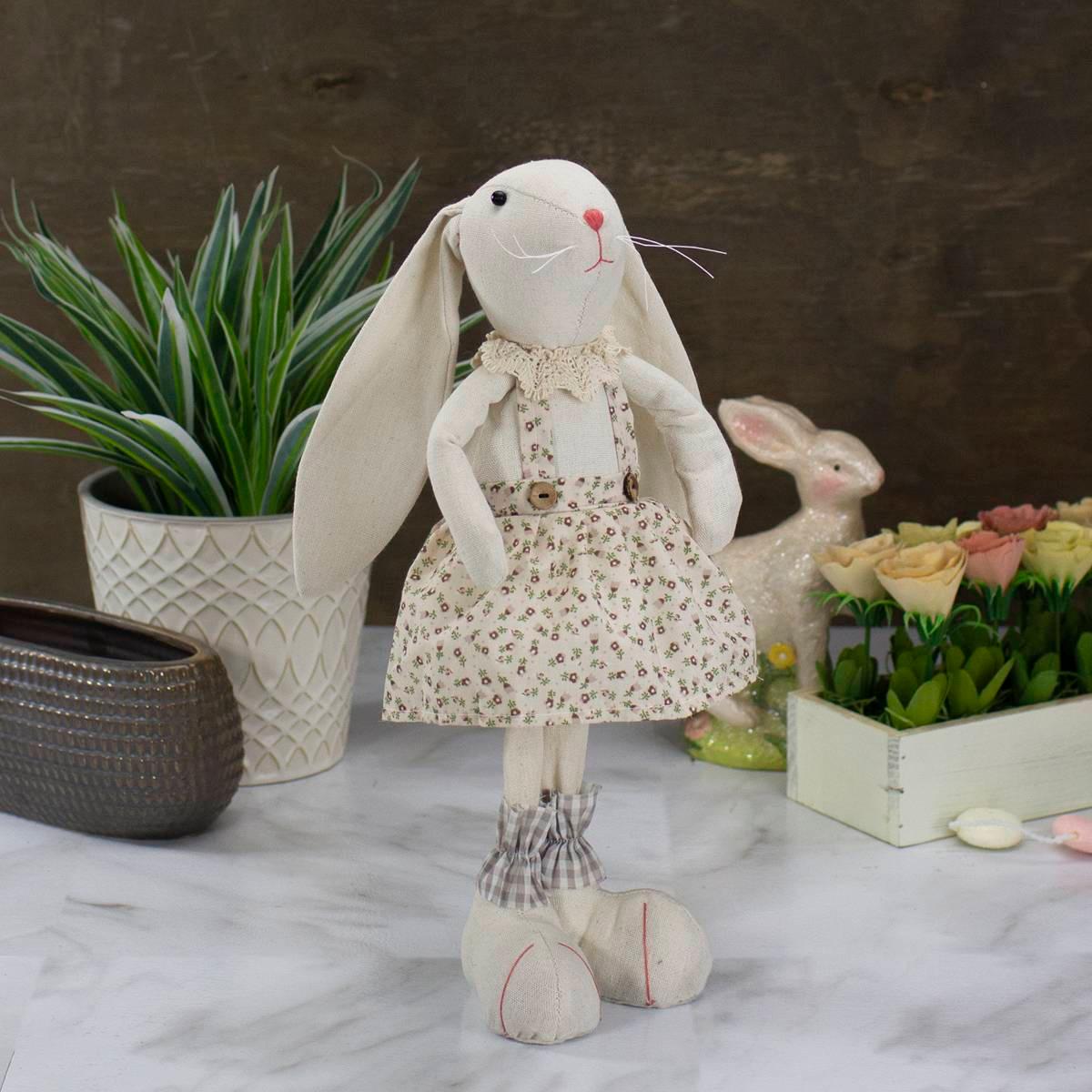 Northlight Seasonal Girl Easter Bunny w/ Floral Dress Figurine