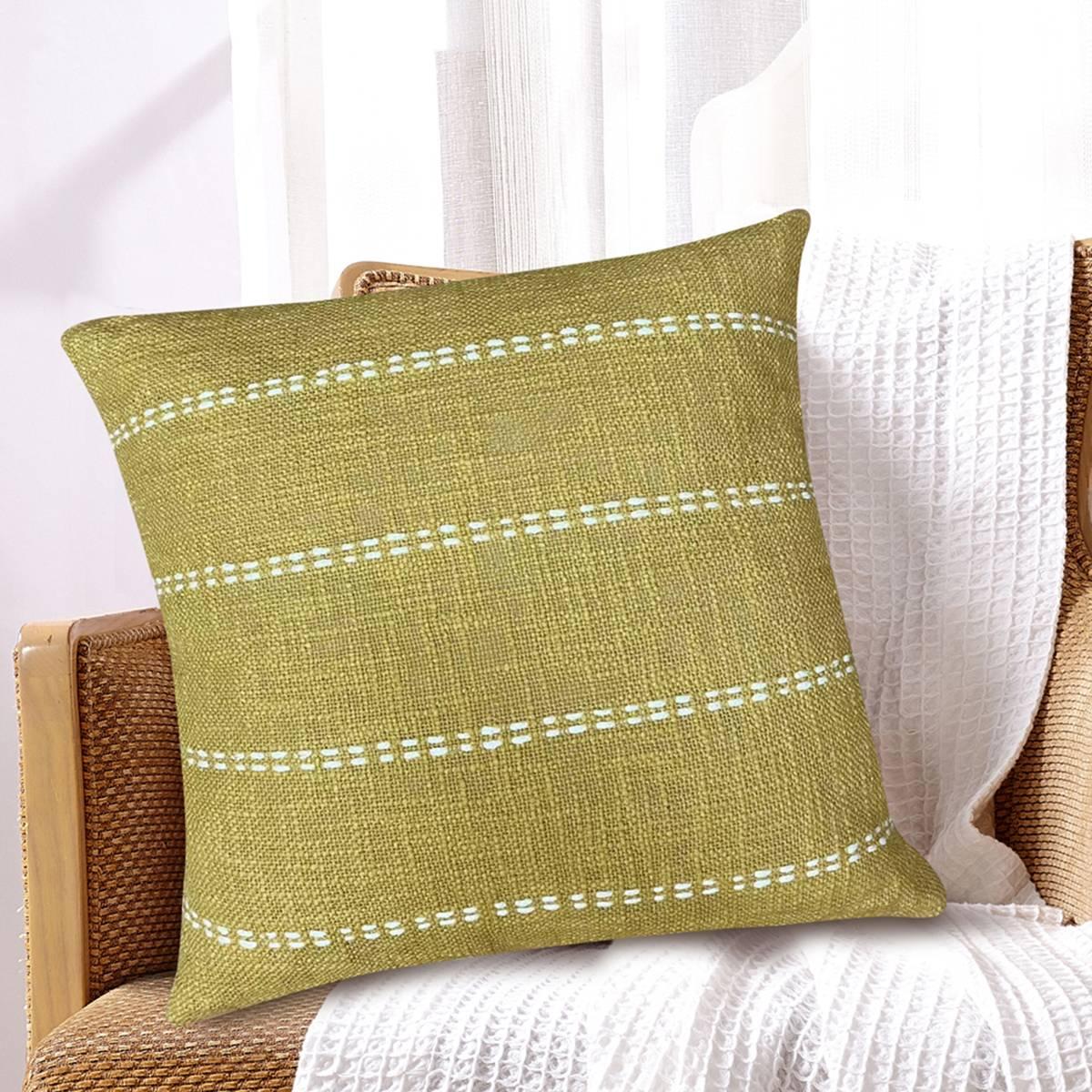 Harper Loft Melba Cotton Wheat Decorative Throw Pillow - 18x18