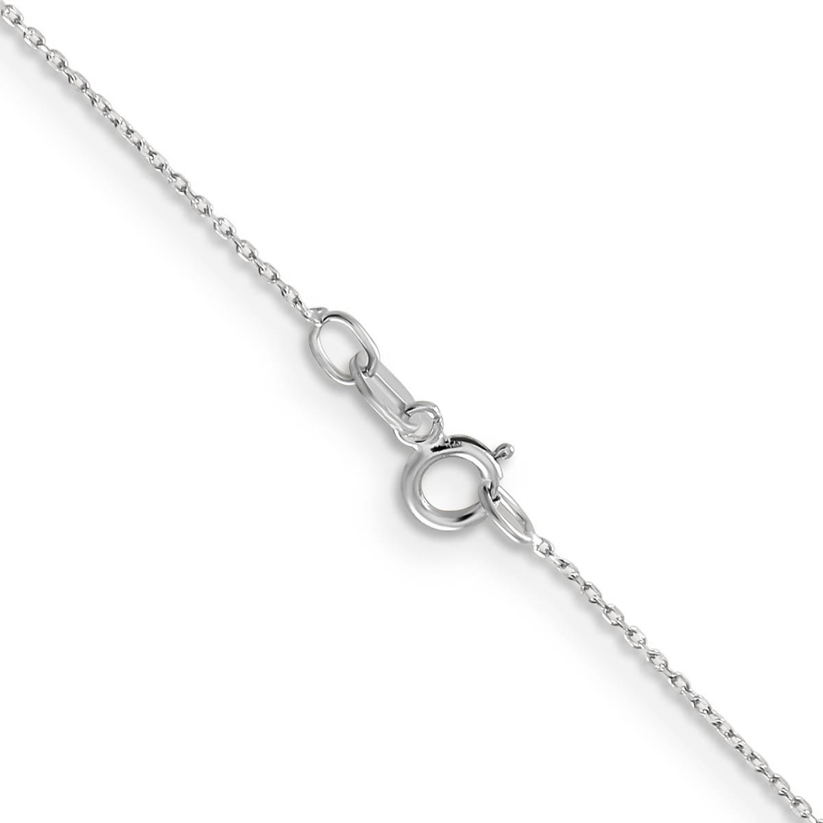 Unisex Gold Classics™ .6mm. White Gold Diamond Cut 14in. Necklace