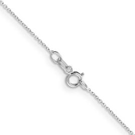 Unisex Gold Classics™ .6mm. White Gold Diamond Cut 14in. Necklace